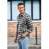 imageCOOFANDY Mens Flannel Plaid Shirts Long Sleeve Casual Cotton Button Down Shirts2  Black
