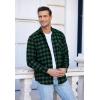 imageCOOFANDY Mens Flannel Plaid Shirts Long Sleeve Casual Cotton Button Down Shirts2  Green