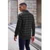 imageCOOFANDY Mens Flannel Plaid Shirts Long Sleeve Casual Cotton Button Down ShirtsA  Gray