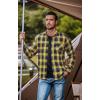 imageCOOFANDY Mens Flannel Plaid Shirts Long Sleeve Casual Cotton Button Down ShirtsYellow