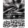 imageCOOFANDY Mens Flannel Shirts Long Sleeve Button Down Plaid Shirt Lightweight Shirt JacketBlack  White
