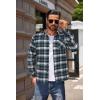 imageCOOFANDY Mens Flannel Shirts Long Sleeve Button Down Plaid Shirt Lightweight Shirt JacketNavy Blue  White