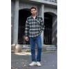 imageCOOFANDY Mens Flannel Shirts Long Sleeve Button Down Plaid Shirt Lightweight Shirt JacketNavy Blue  White
