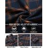 imageCOOFANDY Mens Flannel Shirts Long Sleeve Button Down Plaid Shirt Lightweight Shirt JacketOrange Navy Blue