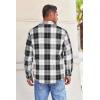 imageCOOFANDY Mens Flannel Shirts Long Sleeve Button Down Shirt with Pocket Casual Shirts Work Shirts for MenBlack and White