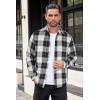 imageCOOFANDY Mens Flannel Shirts Long Sleeve Button Down Shirt with Pocket Casual Shirts Work Shirts for MenBlack and White