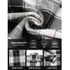 imageCOOFANDY Mens Flannel Shirts Long Sleeve Button Down Shirt with Pocket Casual Shirts Work Shirts for MenBlack and White