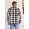imageCOOFANDY Mens Flannel Shirts Long Sleeve Button Down Shirt with Pocket Casual Shirts Work Shirts for MenBlackWhite Checkered