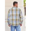 imageCOOFANDY Mens Flannel Shirts Long Sleeve Button Down Shirt with Pocket Casual Shirts Work Shirts for MenBlue Brown