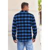 imageCOOFANDY Mens Flannel Shirts Long Sleeve Button Down Shirt with Pocket Casual Shirts Work Shirts for MenBlueBlack