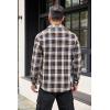 imageCOOFANDY Mens Flannel Shirts Long Sleeve Button Down Shirt with Pocket Casual Shirts Work Shirts for MenBrown Black Plaid
