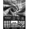 imageCOOFANDY Mens Flannel Shirts Long Sleeve Button Down Shirt with Pocket Casual Shirts Work Shirts for MenDark Grey and White