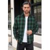 imageCOOFANDY Mens Flannel Shirts Long Sleeve Button Down Shirt with Pocket Casual Shirts Work Shirts for MenGreen Buffalo Plaid