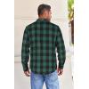 imageCOOFANDY Mens Flannel Shirts Long Sleeve Button Down Shirt with Pocket Casual Shirts Work Shirts for MenGreen Buffalo Plaid