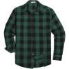 imageCOOFANDY Mens Flannel Shirts Long Sleeve Button Down Shirt with Pocket Casual Shirts Work Shirts for MenGreen Buffalo Plaid