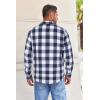imageCOOFANDY Mens Flannel Shirts Long Sleeve Button Down Shirt with Pocket Casual Shirts Work Shirts for MenNavy Buffalo Plaid