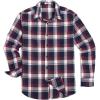 imageCOOFANDY Mens Flannel Shirts Long Sleeve Button Down Shirt with Pocket Casual Shirts Work Shirts for MenNavy Red White Plaid