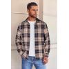 imageCOOFANDY Mens Flannel Shirts Long Sleeve Button Down Shirt with Pocket Casual Shirts Work Shirts for MenOrange Navy White Plaid
