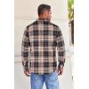 imageCOOFANDY Mens Flannel Shirts Long Sleeve Button Down Shirt with Pocket Casual Shirts Work Shirts for MenOrange Navy White Plaid