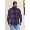 imageCOOFANDY Mens Flannel Shirts Long Sleeve Button Down Shirt with Pocket Casual Shirts Work Shirts for MenPurple Buffalo Plaid