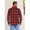 imageCOOFANDY Mens Flannel Shirts Long Sleeve Button Down Shirt with Pocket Casual Shirts Work Shirts for MenRedBlack