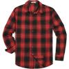 imageCOOFANDY Mens Flannel Shirts Long Sleeve Button Down Shirt with Pocket Casual Shirts Work Shirts for MenRedBlack