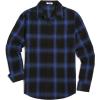 imageCOOFANDY Mens Flannel Shirts Long Sleeve Button Down Shirt with Pocket Casual Shirts Work Shirts for MenRoyal BlueBlack