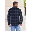 imageCOOFANDY Mens Flannel Shirts Long Sleeve Button Down Shirt with Pocket Casual Shirts Work Shirts for MenRoyal BlueBlack