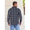 imageCOOFANDY Mens Flannel Shirts Long Sleeve Button Down Shirt with Pocket Casual Shirts Work Shirts for MenTeal Burgundy White Plaid