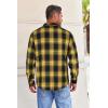 imageCOOFANDY Mens Flannel Shirts Long Sleeve Button Down Shirt with Pocket Casual Shirts Work Shirts for MenYellowBlack