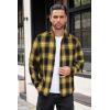 imageCOOFANDY Mens Flannel Shirts Long Sleeve Button Down Shirt with Pocket Casual Shirts Work Shirts for MenYellowBlack