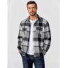 imageCOOFANDY Mens Flannel Shirts Long Sleeve Casual Cotton Plaid Button Down Shirt Jacket with PocketsBlack
