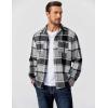 imageCOOFANDY Mens Flannel Shirts Long Sleeve Casual Cotton Plaid Button Down Shirt Jacket with PocketsBlack