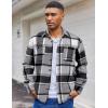 imageCOOFANDY Mens Flannel Shirts Long Sleeve Casual Cotton Plaid Button Down Shirt Jacket with PocketsBlack