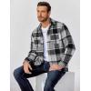 imageCOOFANDY Mens Flannel Shirts Long Sleeve Casual Cotton Plaid Button Down Shirt Jacket with PocketsBlack