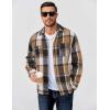 imageCOOFANDY Mens Flannel Shirts Long Sleeve Casual Cotton Plaid Button Down Shirt Jacket with PocketsBlackkhaki Plaid