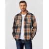 imageCOOFANDY Mens Flannel Shirts Long Sleeve Casual Cotton Plaid Button Down Shirt Jacket with PocketsBlackorange Plaid
