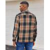 imageCOOFANDY Mens Flannel Shirts Long Sleeve Casual Cotton Plaid Button Down Shirt Jacket with PocketsBlackorange Plaid