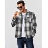 imageCOOFANDY Mens Flannel Shirts Long Sleeve Casual Cotton Plaid Button Down Shirt Jacket with PocketsGraphite Black