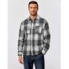 imageCOOFANDY Mens Flannel Shirts Long Sleeve Casual Cotton Plaid Button Down Shirt Jacket with PocketsGraphite Black