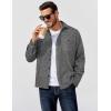 imageCOOFANDY Mens Flannel Shirts Long Sleeve Casual Cotton Plaid Button Down Shirt Jacket with PocketsPureblack