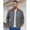 imageCOOFANDY Mens Flannel Shirts Long Sleeve Casual Cotton Plaid Button Down Shirt Jacket with PocketsPureblack