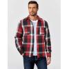 imageCOOFANDY Mens Flannel Shirts Long Sleeve Casual Cotton Plaid Button Down Shirt Jacket with PocketsRedblack Plaid
