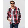 imageCOOFANDY Mens Flannel Shirts Long Sleeve Casual Cotton Plaid Button Down Shirt Jacket with PocketsRedblack Plaid