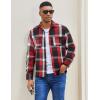 imageCOOFANDY Mens Flannel Shirts Long Sleeve Casual Cotton Plaid Button Down Shirt Jacket with PocketsRedblack Plaid