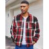 imageCOOFANDY Mens Flannel Shirts Long Sleeve Casual Cotton Plaid Button Down Shirt Jacket with PocketsRedblack Plaid