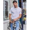 imageCOOFANDY Mens Flannel Shirts Long Sleeve Casual Plaid Button Down Shirt Cotton Shirt Cowboy Work Shirts with PocketsBlack