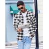 imageCOOFANDY Mens Flannel Shirts Long Sleeve Casual Plaid Button Down Shirt Cotton Shirt Cowboy Work Shirts with PocketsBlack