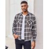 imageCOOFANDY Mens Flannel Shirts Long Sleeve Casual Plaid Button Down Shirt Cotton Shirt Cowboy Work Shirts with PocketsBlackbrown