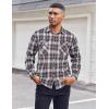 imageCOOFANDY Mens Flannel Shirts Long Sleeve Casual Plaid Button Down Shirt Cotton Shirt Cowboy Work Shirts with PocketsBlackbrown